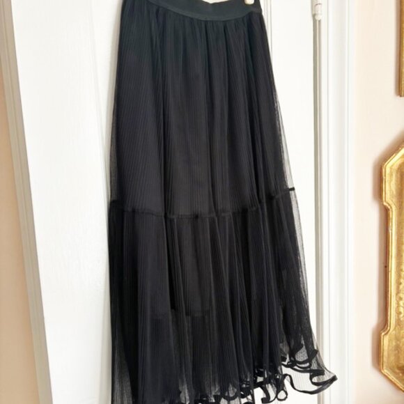 Oak + Fort NWT Skirt S Small Black Layered Tulle Midi NEW - Picture 4 of 14